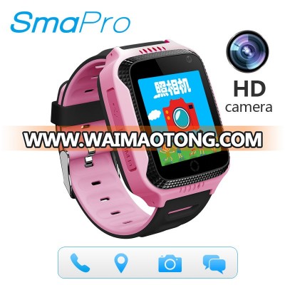 1.44 inch camera gps tracker kids security gps smart watch with GSM SOS calling camera function for children