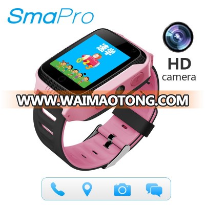 1.44 inch camera gps tracker kids security gps smart watch with GSM SOS calling camera function for children